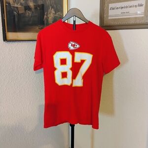 Kansas City Chiefs Travis Kelce #87 Men's Size S Red T-shirt NFL Team Apparel